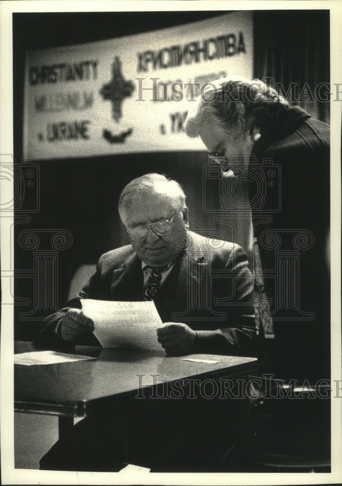 1991 Daniel Mychaylechko &amp; Helen Rusniak,voter form, St. Michael&#39;s - Historic Images
