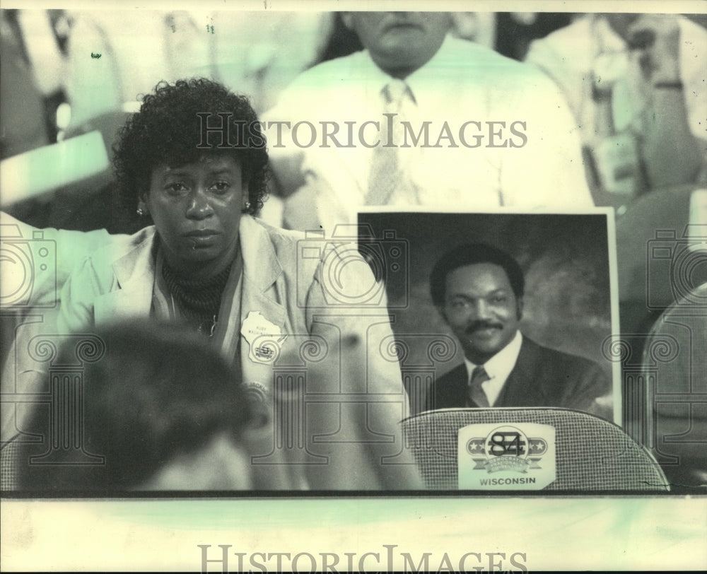 1984 Press Photo Ruby Washington, Democratic National Convention, San Francisco - Historic Images