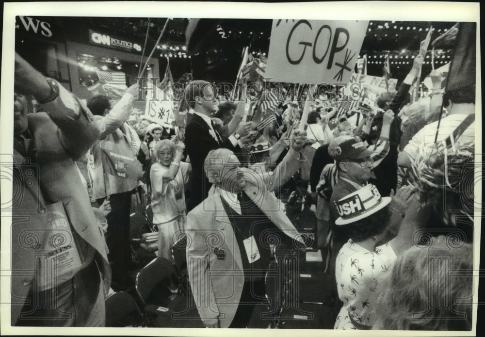 1988 Delegates at Republican Convention in New Orleans, Louisiana - Historic Images