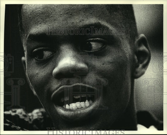 1993 Jerry King says there isn't any violence at Juneau High School.-Historic Images