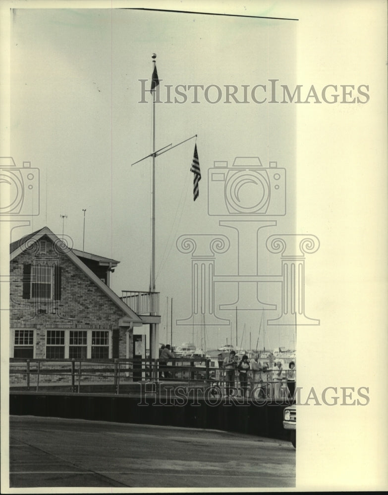 1983 Port Washington Marina Flag in Question, Wisconsin-Historic Images