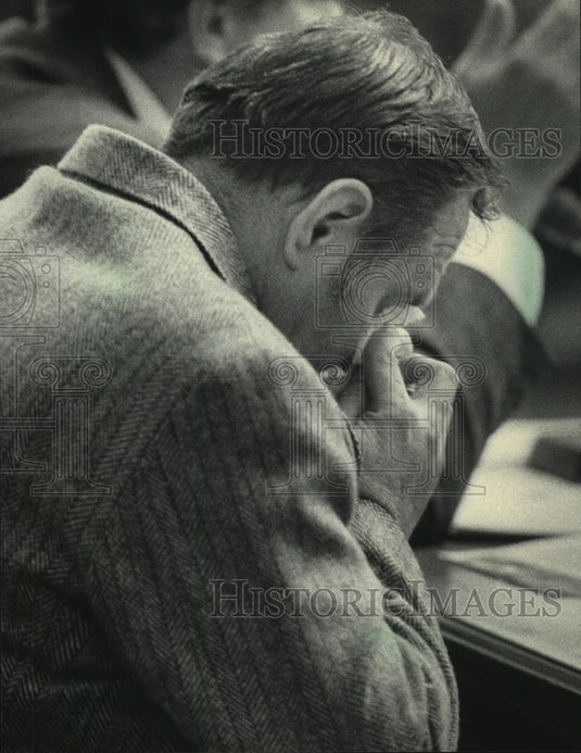 1984 Press Photo Marlan Peters sentenced for killing wife, Milwaukee - mjb90538 - Historic Images