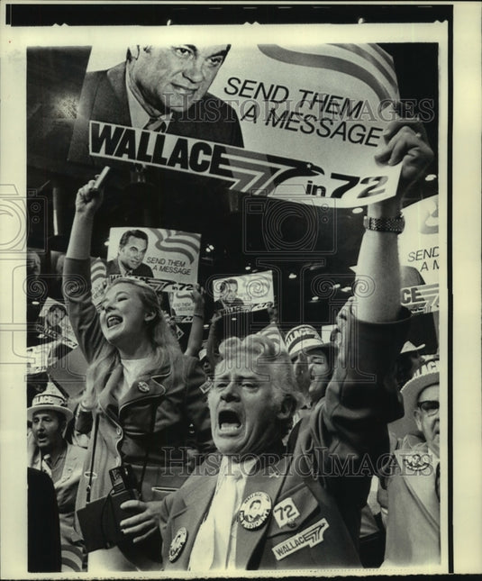 1972 Alabama delegates cheer during Democratic National Convention-Historic Images