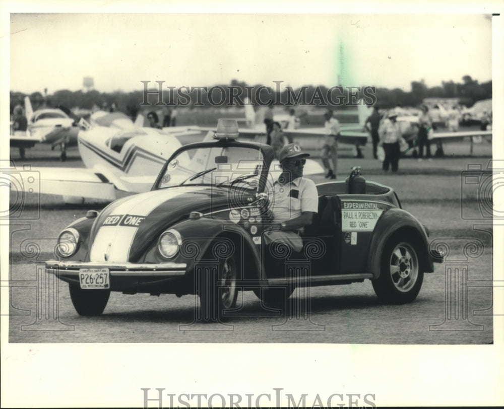 1988 Paul Poberezny in his VW "Red One" EAA Fly-in convention - Historic Images