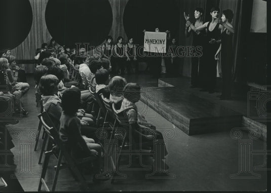 1978 Mime troupe presents in Poznan, Poland - Historic Images