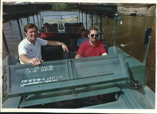 1994 Dan Gavinski and Mark Savage on a World War II Duck - Historic Images