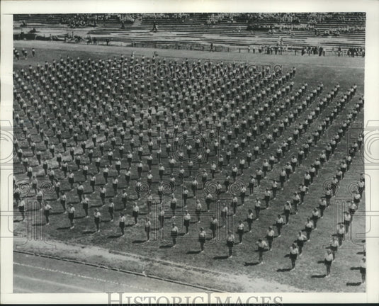 1947 Polish Girls In Gymnastic Show At Legia Stadium In Warsaw-Historic Images