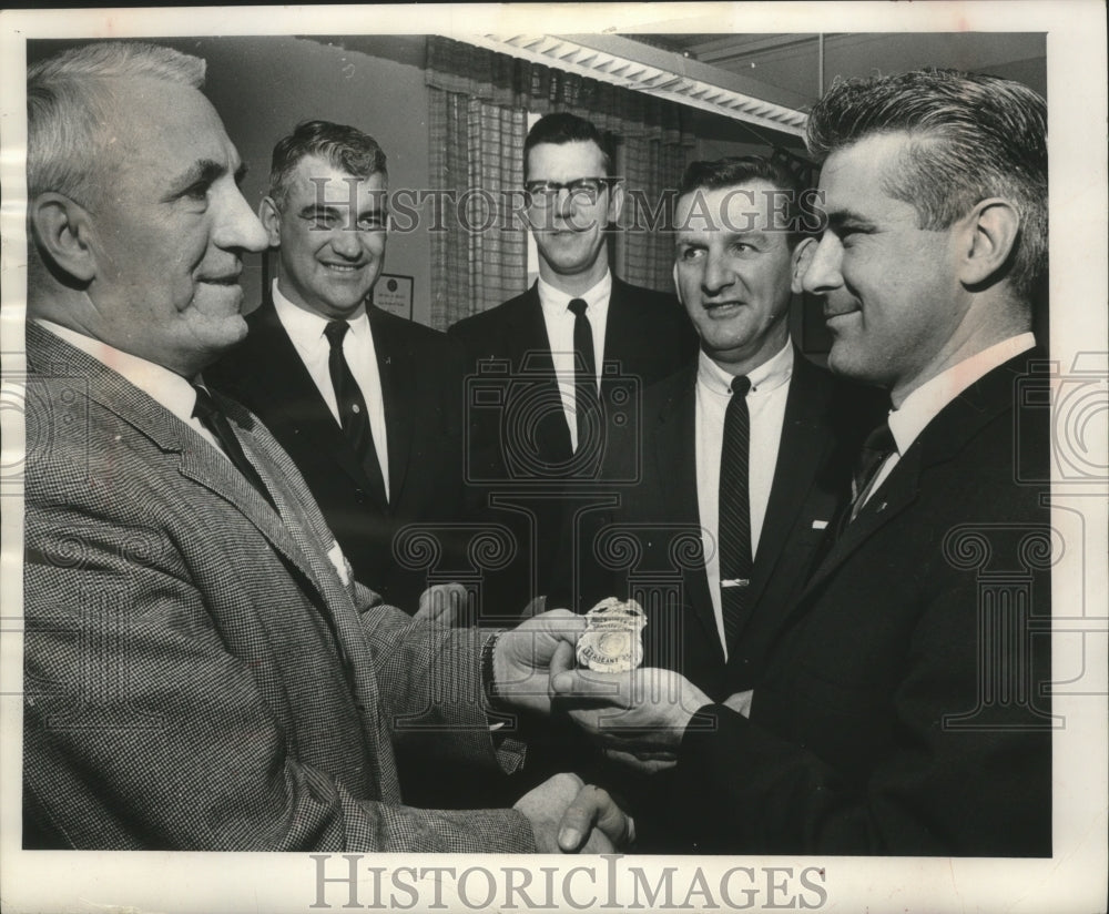 1963 Press Photo Deputies promoted by Sheriff Michael Wolke, Milwaukee-Historic Images