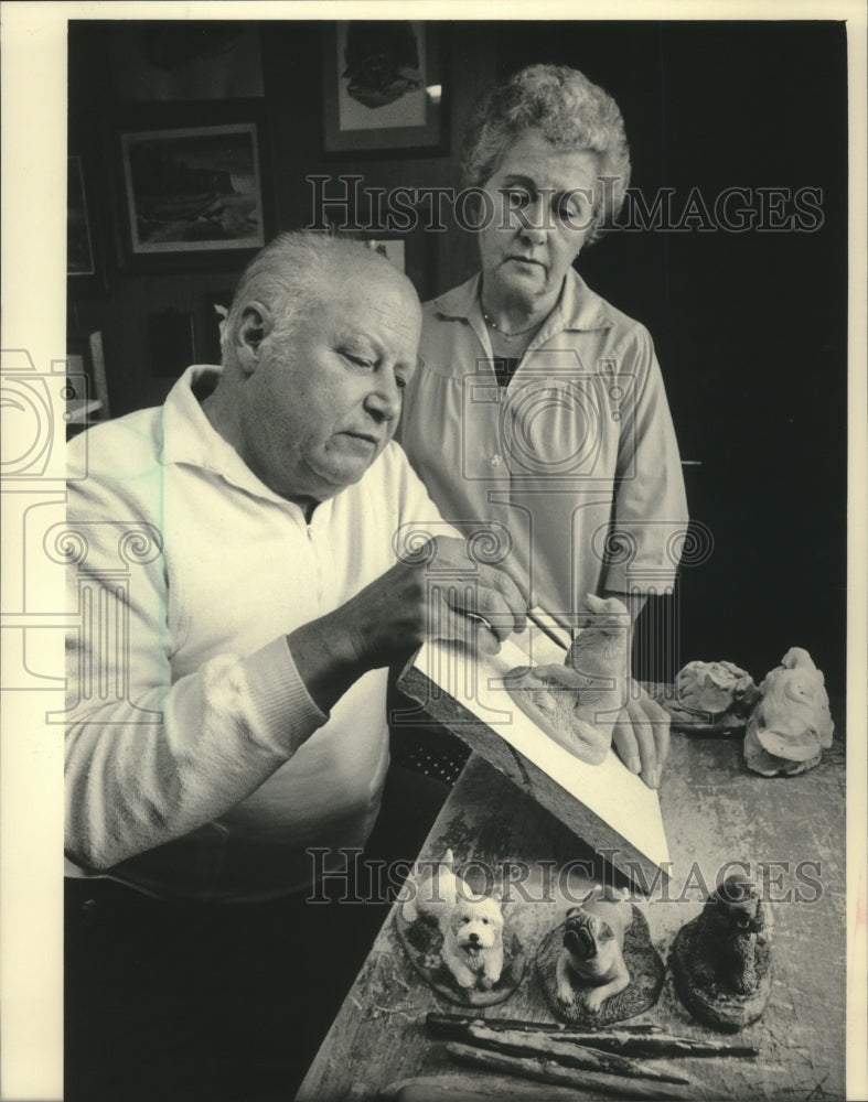 1983 Artists Earl &amp; Marguerite Sherwin Owners of Lakeshore Artisans-Historic Images