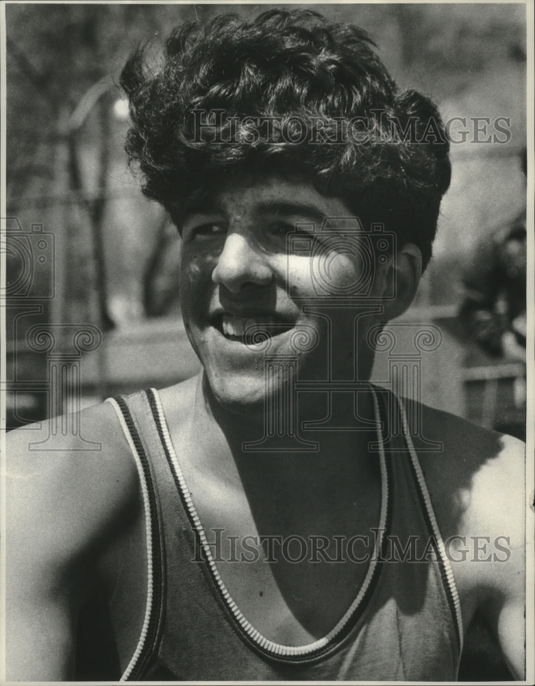 Press Photo Ed Roessl, Marshall High School football, basketball and track - Historic Images