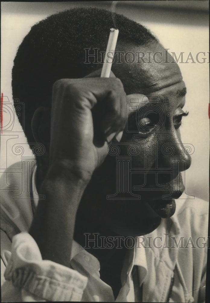 1985 Press Photo Jimmey Rogers, Tuskegee Institute student from Brooklyn - Historic Images