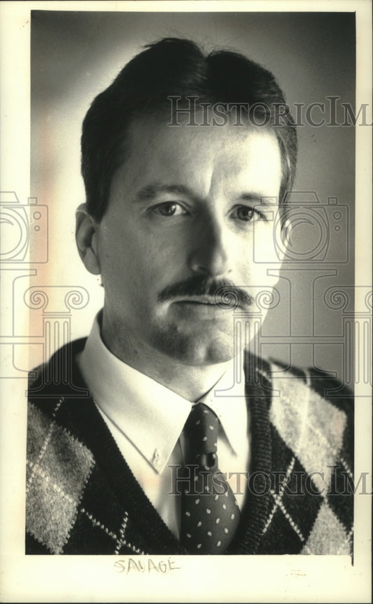 1991 Press Photo Michael Savage, social worker, Milwaukee Psychiatric Hospital - Historic Images