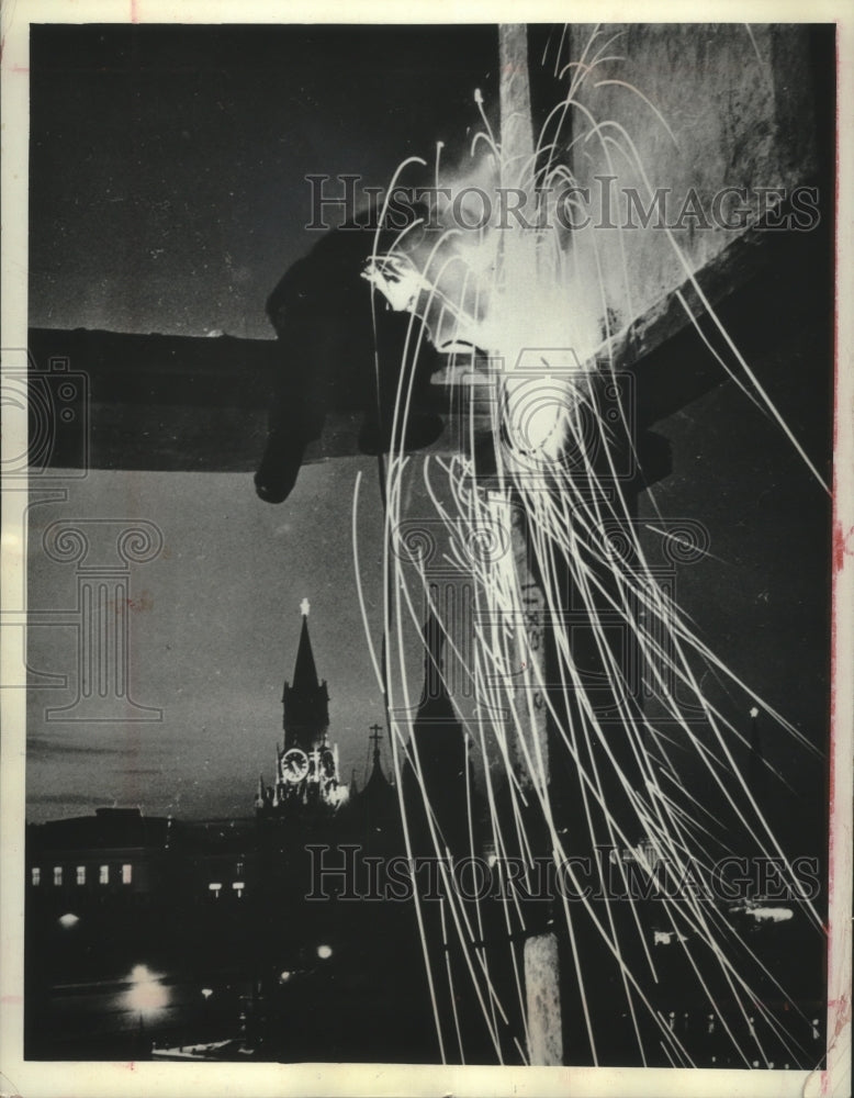 1965 Moscow Red Square, Spark Patterns From Welder&#39;s Torch-Historic Images