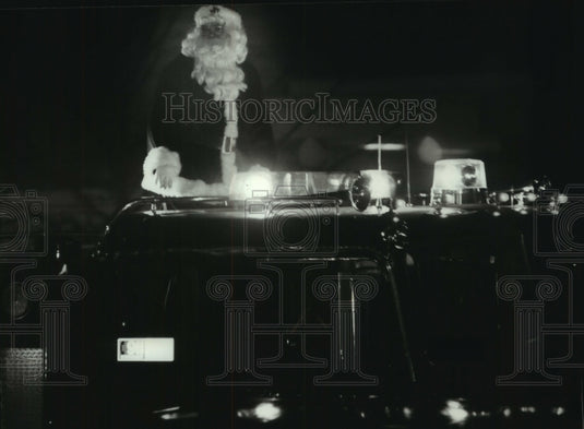 1994 Santa Clause gets ride on truck to lighting ceremony, Saukville-Historic Images