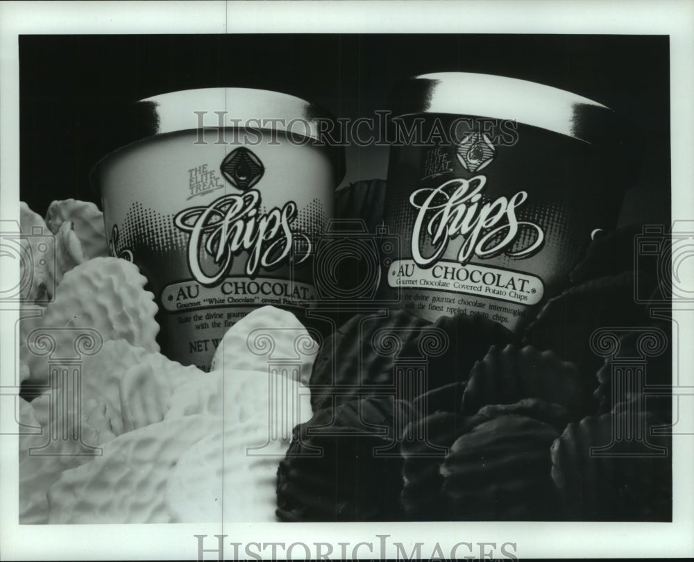 1987 Press Photo Hollis Savin, The Best Treat Chips - mjb92785 - Historic Images