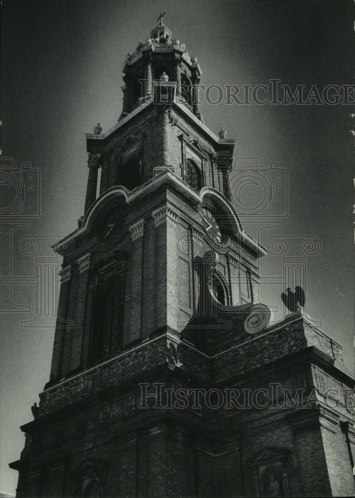 1978 Outside view of St. John Cathedral church steeple - Historic Images