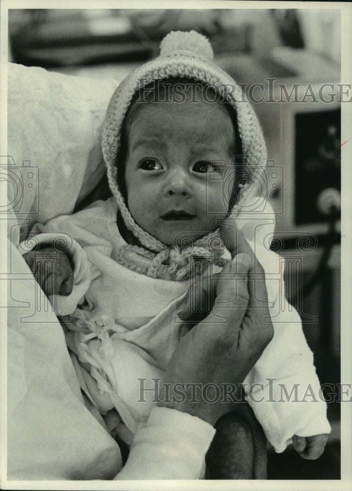 1973 Nathan Stanek. ready to leave the hospital and go home. - Historic Images