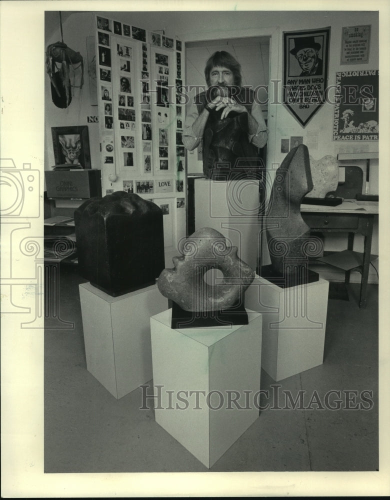 1985 Dik Schwanke Art Professor, UW Waukesha County Center-Historic Images