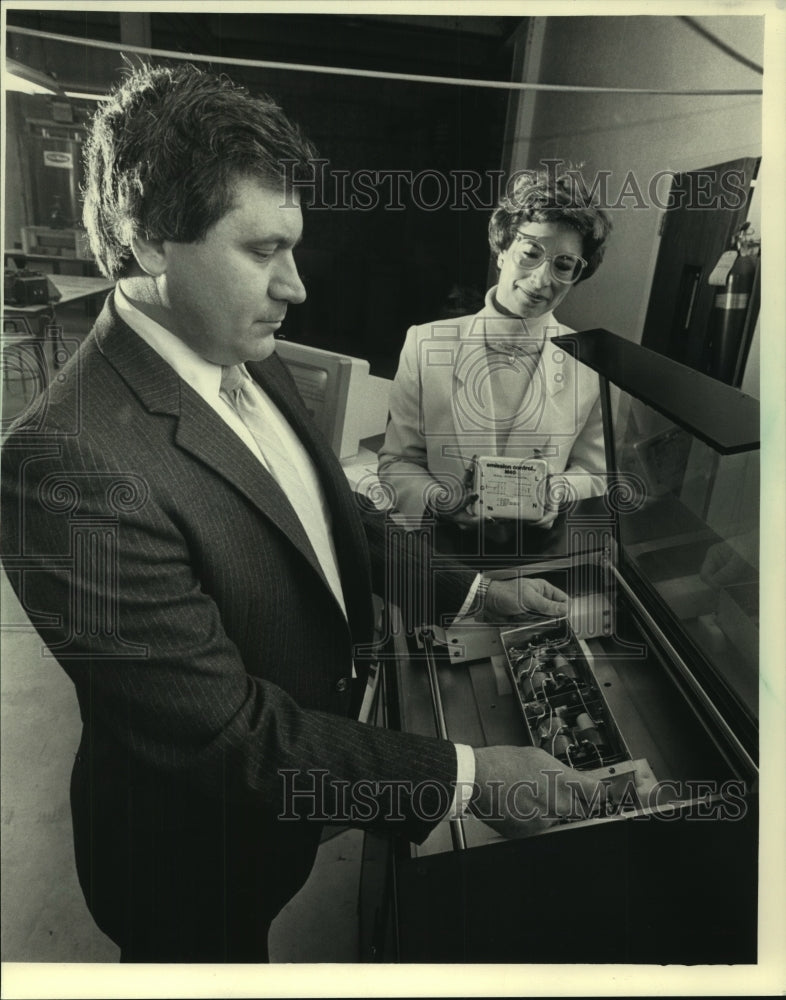 1987 Ronald Burnett and Mary Schuman of Emission Control Limited-Historic Images