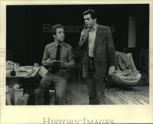 Larry Shue acting in stage production of "The Nerd"-Historic Images