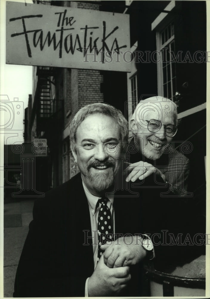 1992 Harvey Schmidt and Tom Jones at Sullivan Street Playhouse, NY-Historic Images