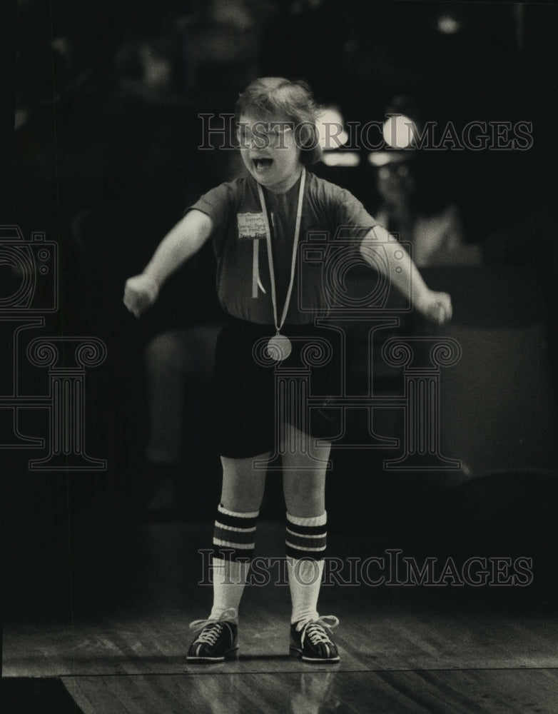 1989 Special Olympics gold winner, Dana Frost at the 'Fun Bowl'-Historic Images
