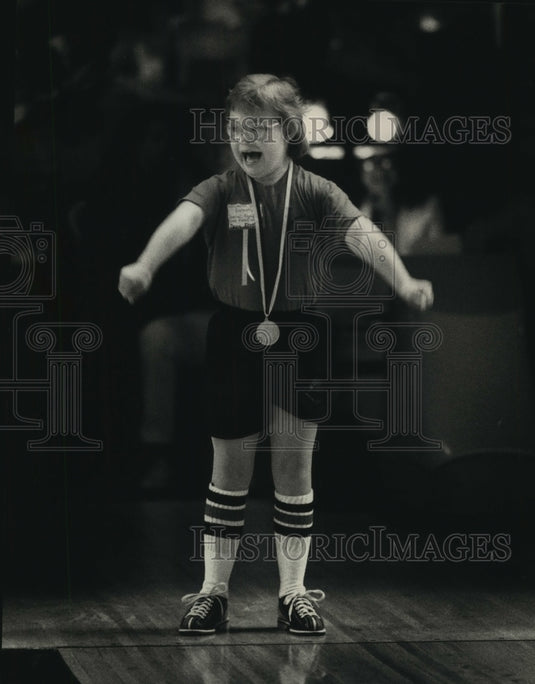 1989 Special Olympics gold winner, Dana Frost at the 'Fun Bowl'-Historic Images