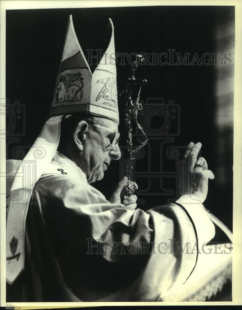 1978 Pope Paul VI at St. Peter&#39;s Basilica Vatican City for ceremony - Historic Images