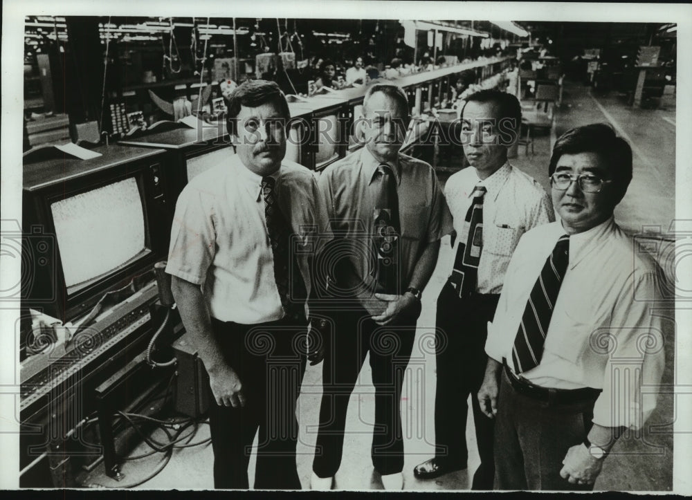 1977 Managers of Sanyo TV Plant United States - Historic Images