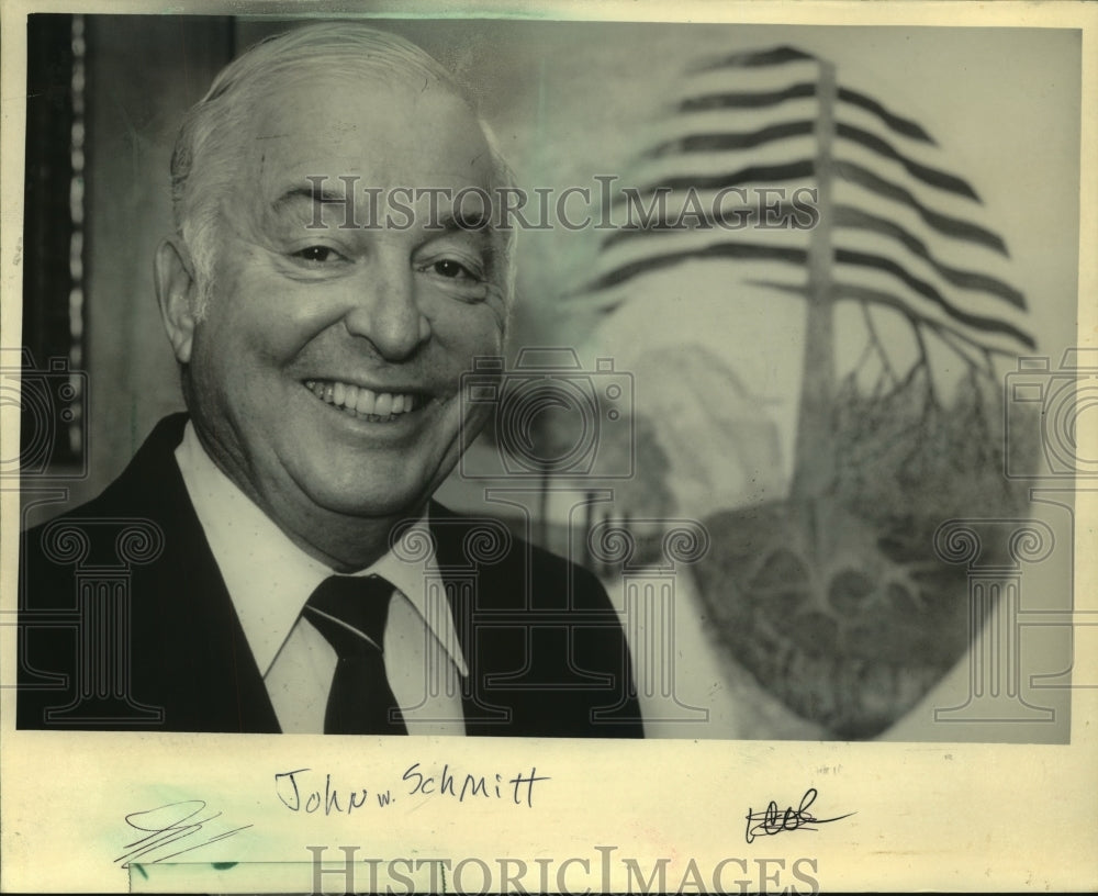 1984 Press Photo John Schmitt Leader of state AFL-CIO Wisconsin - mjb94531 - Historic Images