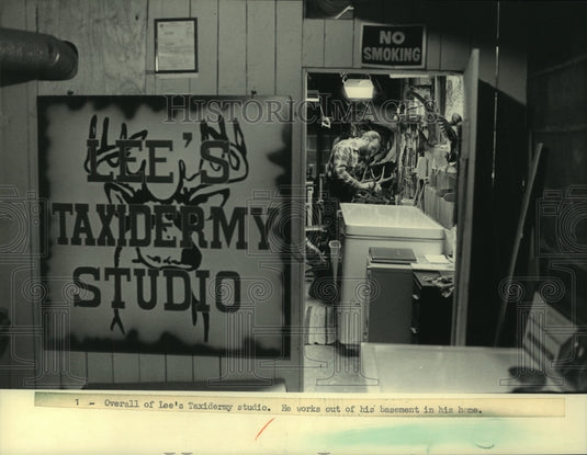 1983 Milwaukee Lee Schmeckpeper worked on Fleshing a hide-Historic Images
