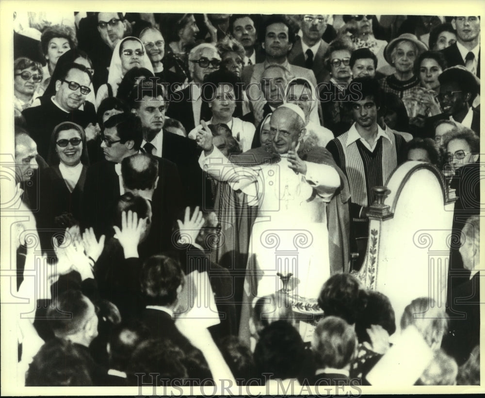 1978 Press Photo Pope Paul VI at a concert of sacred music Vatican City, Rome - Historic Images