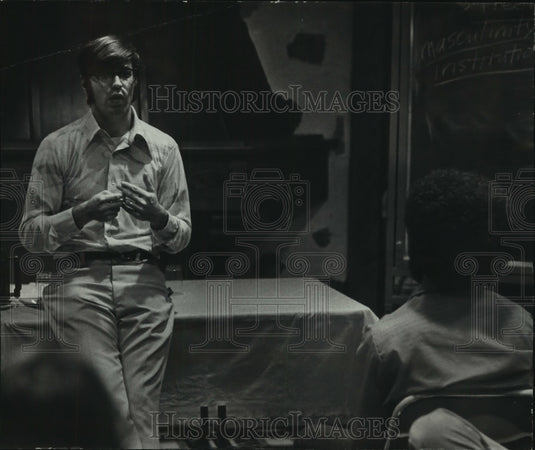 1975 Press Photo Correction worker and teacher Michael St. John - mjb94675 - Historic Images