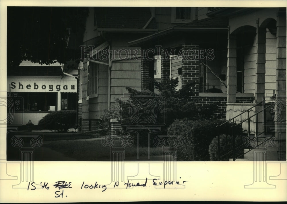 1986 Press Photo View showed looking north on 15th St. in Sheboygan, Wisconsin - Historic Images