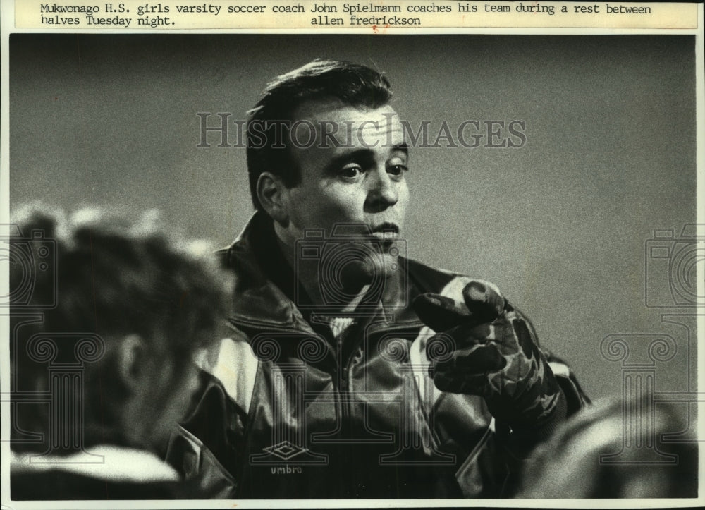 1990 John Spielmann, head coach of Mukwonago varsity girl&#39;s soccer-Historic Images