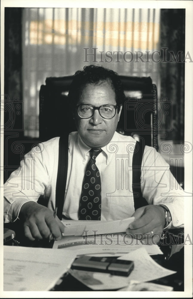 1991 Press Photo Richard Abdoo, Chief Executive Officer Wisconsin Electric Power - Historic Images