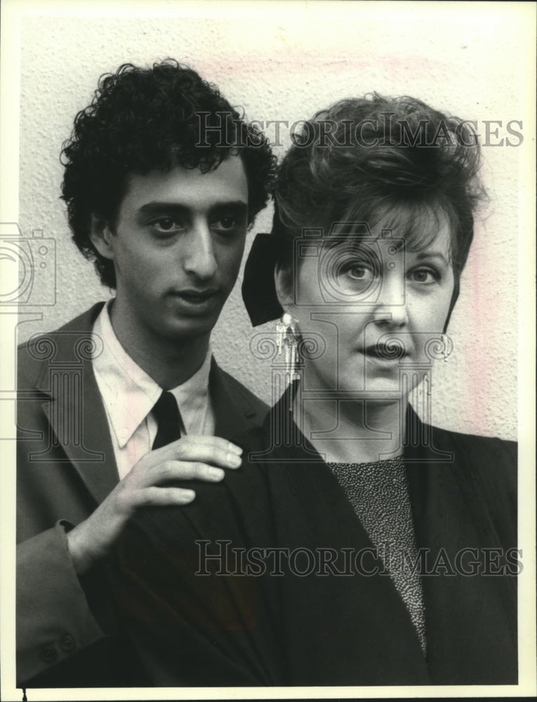 1987 Press Photo Roxanne Ruttan and Grant Heslov, L.A. Law - mjb95347 - Historic Images