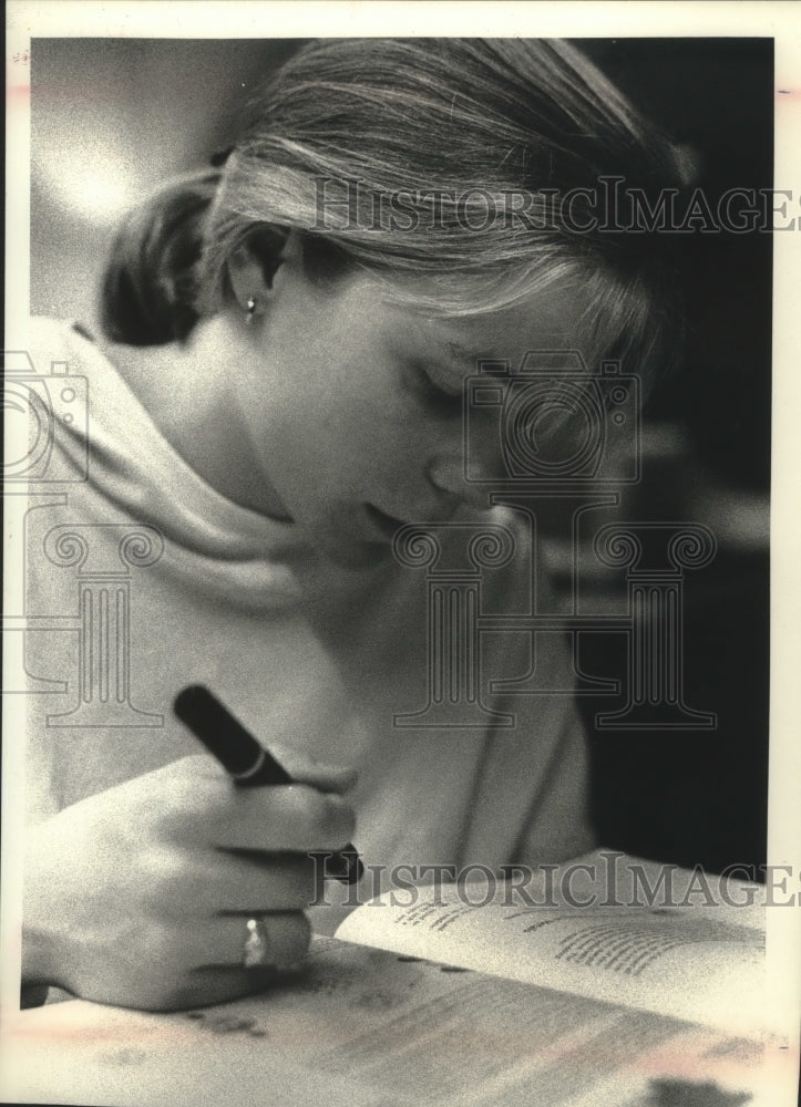 1992 Danielle Premo, an occupational therapy student from Wisconsin - Historic Images