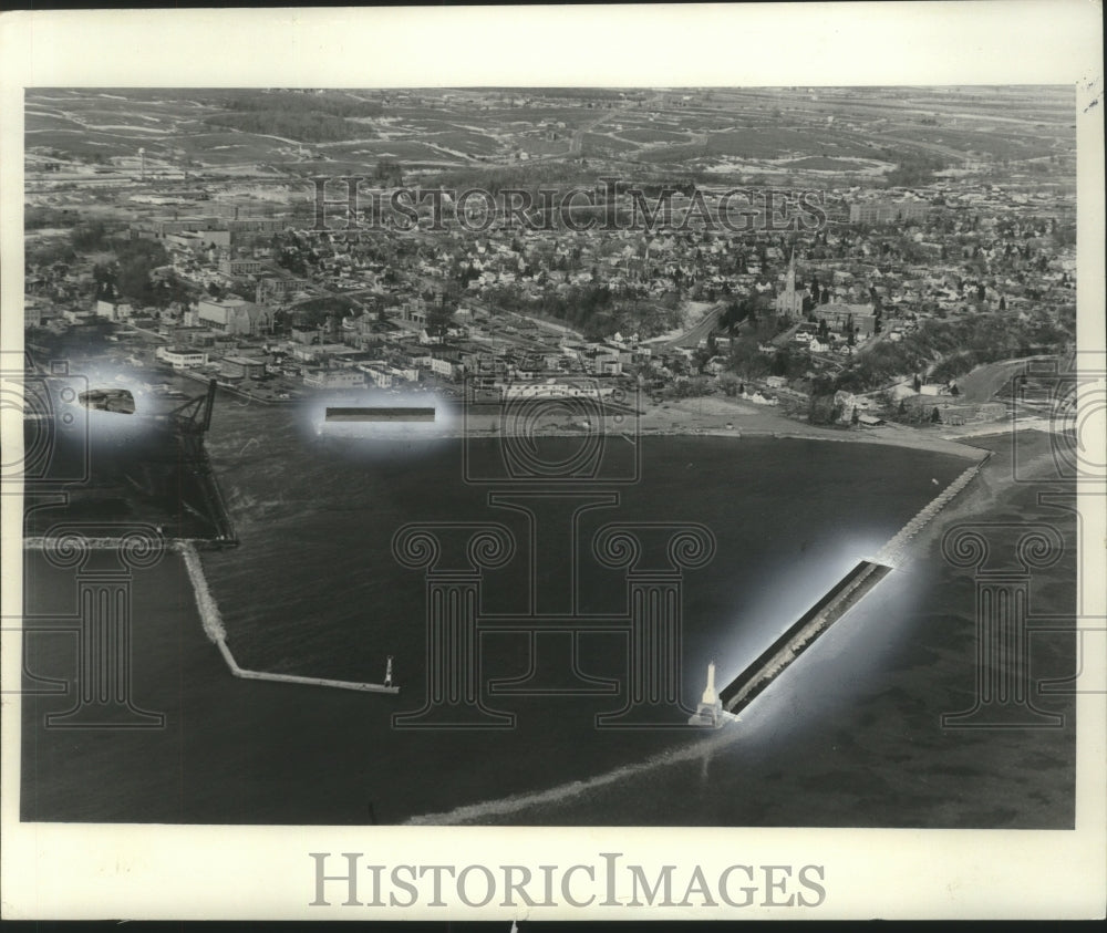 1977 Press Photo Small boat harbor, Port Washington, Wisconsin - mjb95769- Historic Images