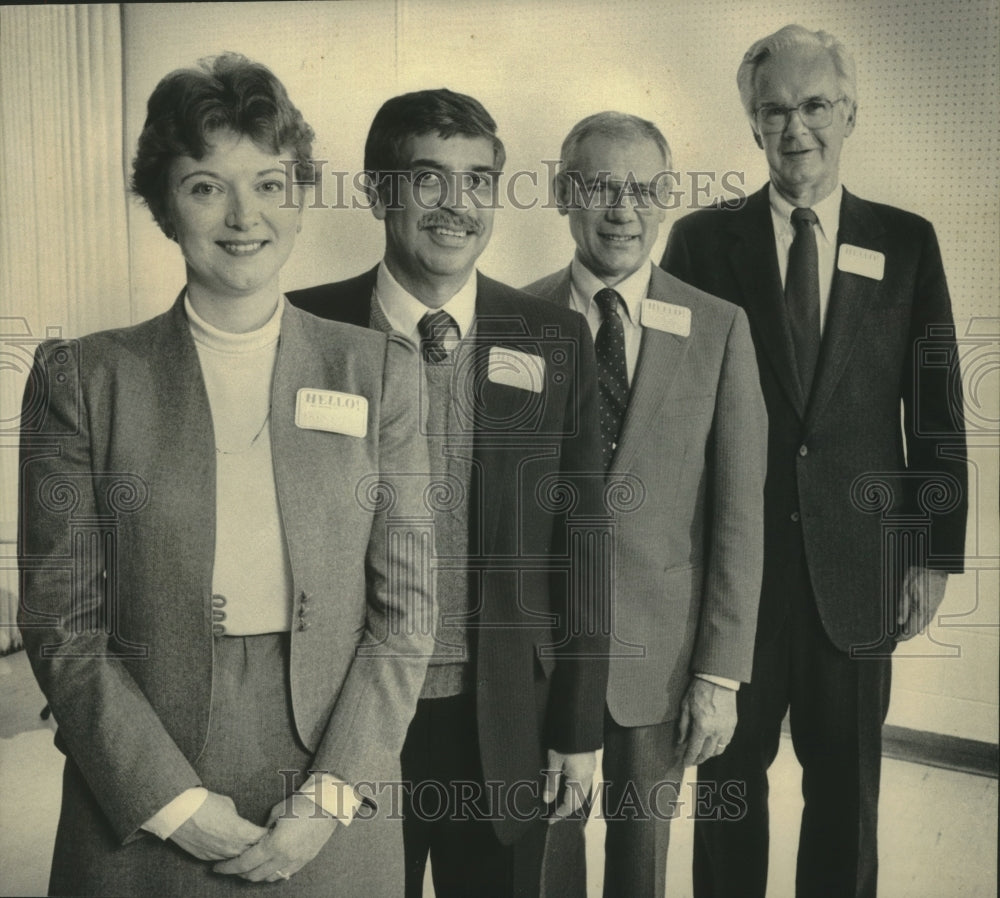 1986 Press Photo Kathy Isleb with fellow Waukesha mayoral candidates - mjb96159 - Historic Images