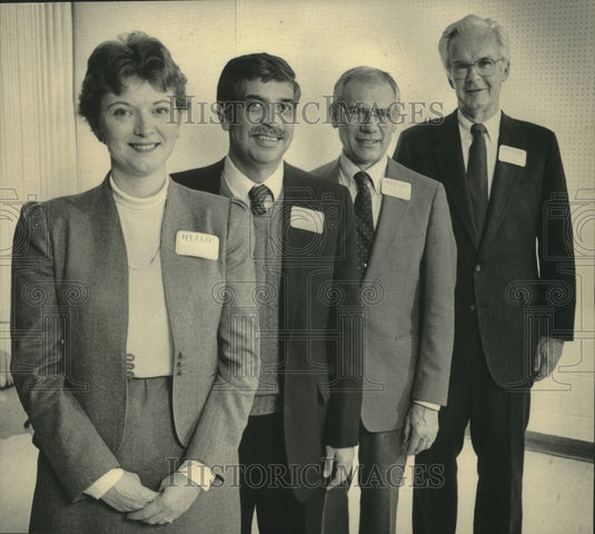 1986 Press Photo Kathy Isleb with fellow Waukesha mayoral candidates - mjb96159 - Historic Images