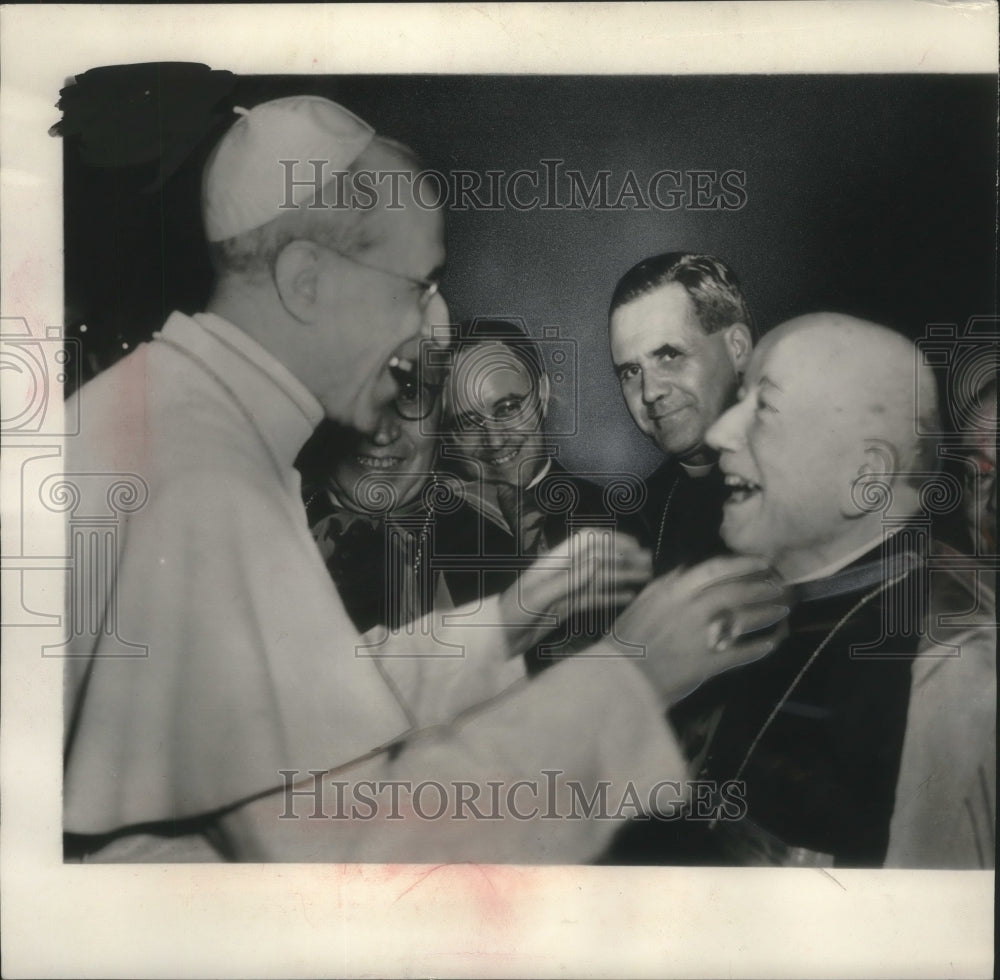 1950 Press Photo Pope Pius XII and Jules Cardinal Saliege, archbishop in Rome-Historic Images