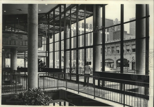 1975 Shops on Jefferson Street in the Office on the Square - Historic Images
