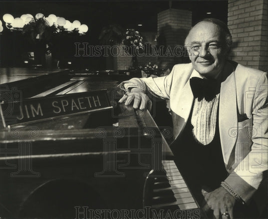 1981 Press Photo Jim Spaeth at the Marc Plaza's Piano - mjb96940 - Historic Images