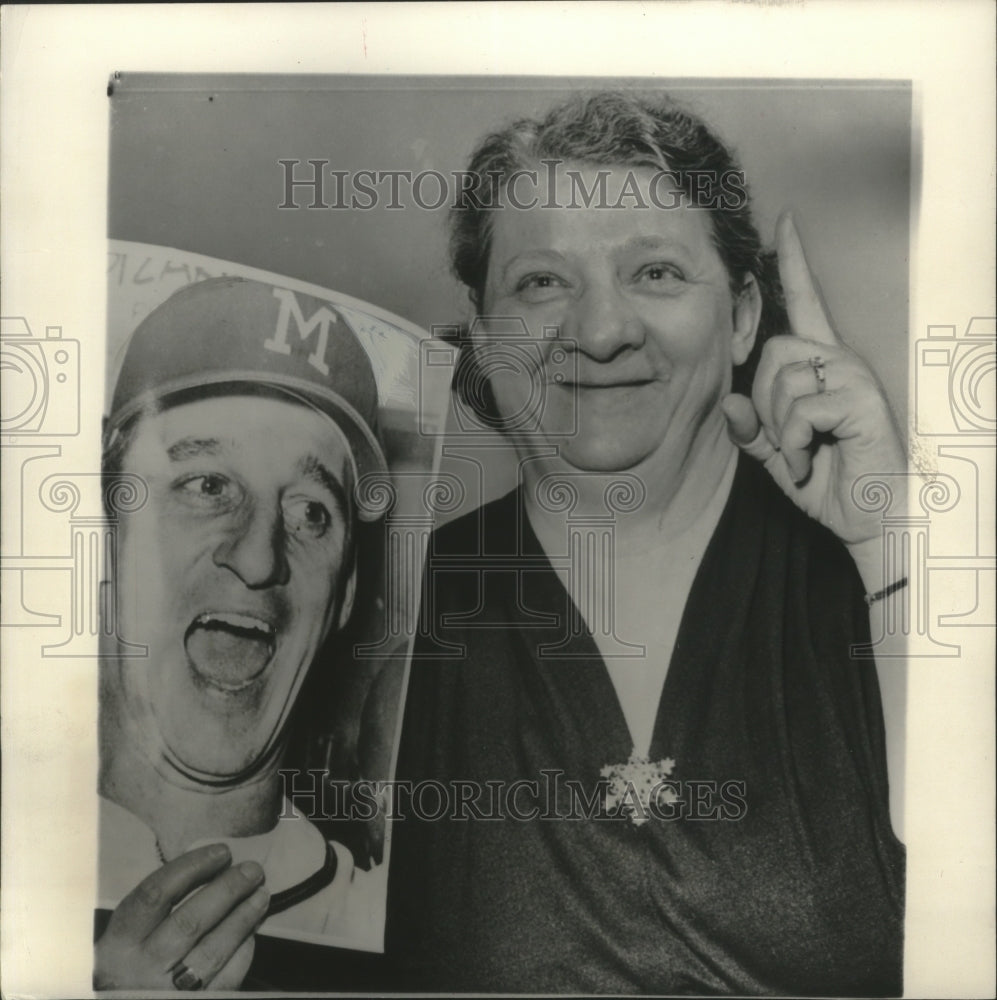 1958 Press Photo Mother of Braves Pitching Star, Mrs. Mabel Spahn - mjb96943-Historic Images