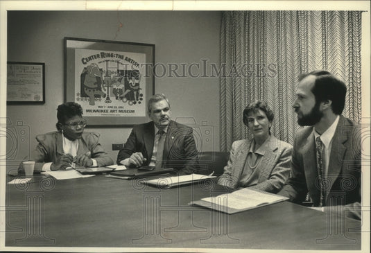 1988 Press Photo Malinda Young and Melvin Jones, John Lonsdale, and Jeri Sturino - Historic Images