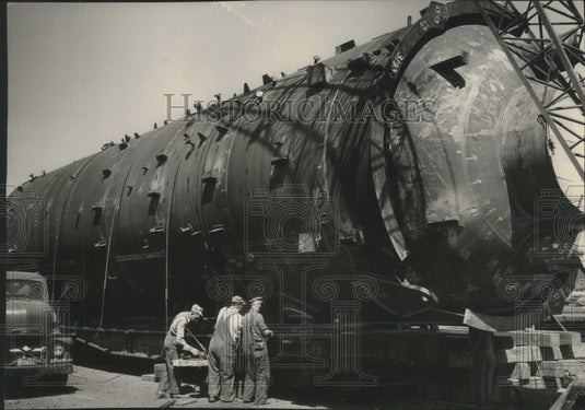 1954 Press Photo Big Mach manufactured by A O Smith Corporation in Milwaukee - Historic Images