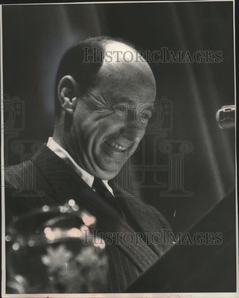 1958 Press Photo Adlai Stevenson, Speaking - mjb97289 - Historic Images