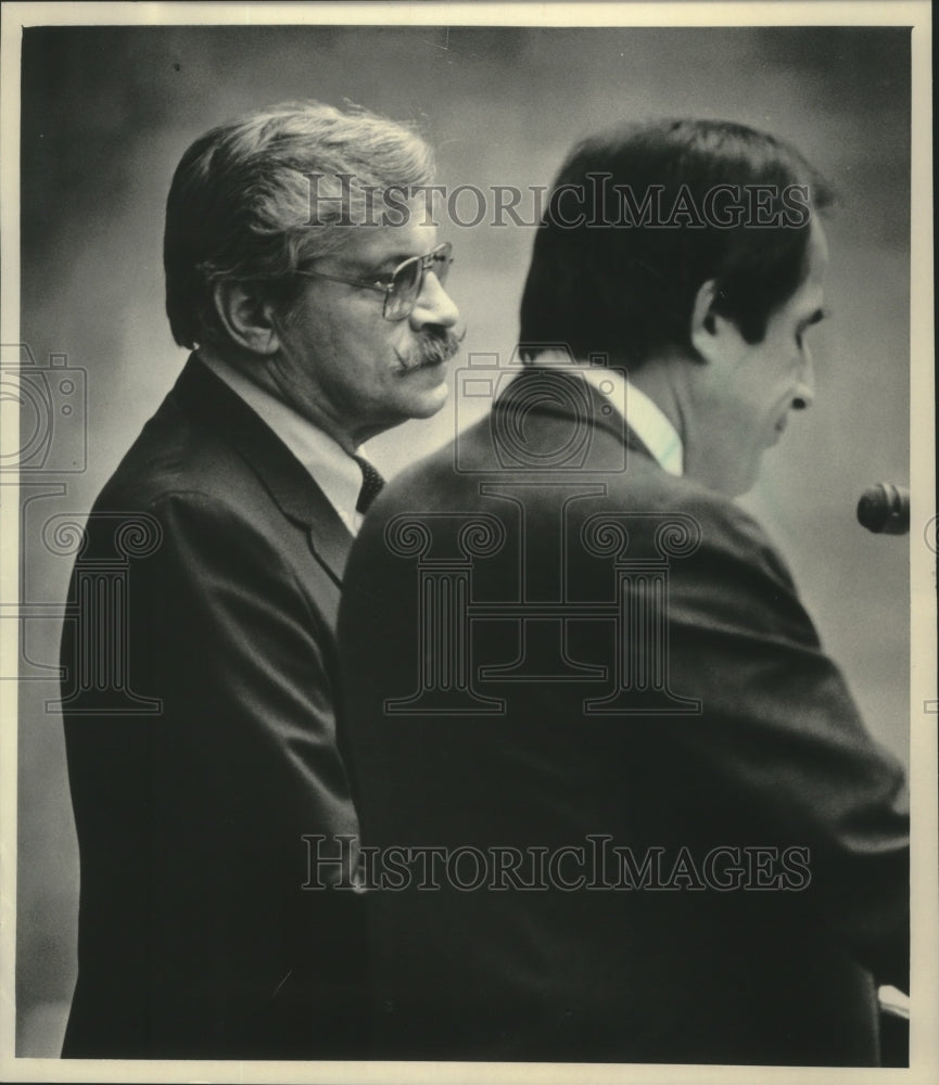 1983 Don Schowalter, charged with campaign law violation - Historic Images