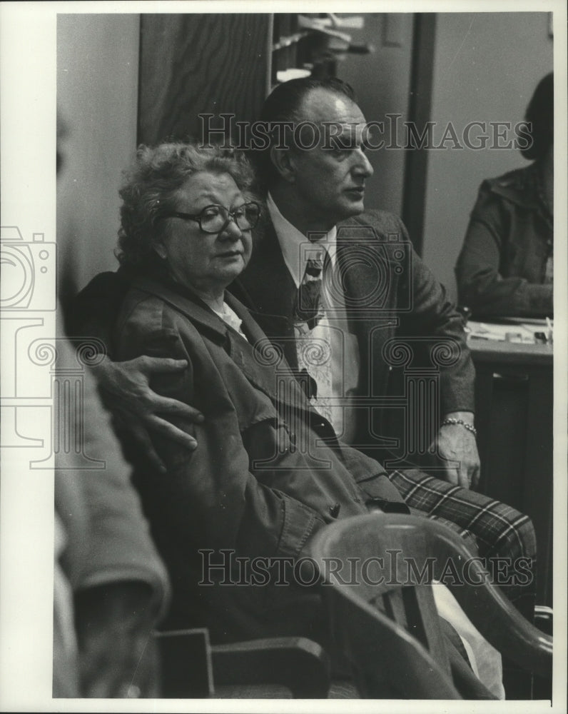 1976 Mrs. Schaefer and son James, after she was charged for shooting - Historic Images